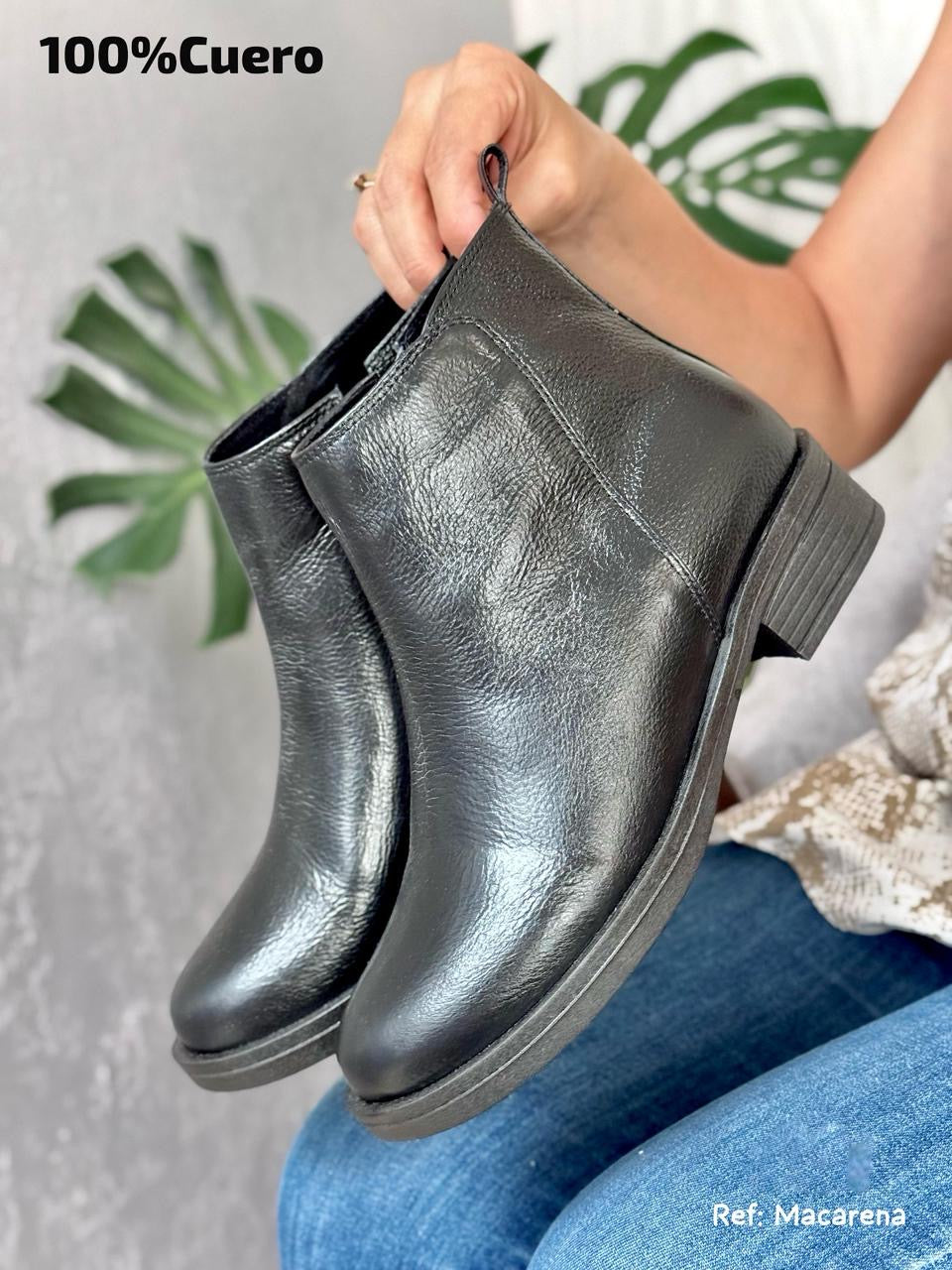 Botín Macarena dos de cuero